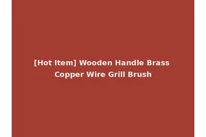 [Hot Item] Wooden Handle Brass Copper Wire Grill Brush
