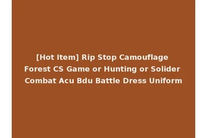 [Hot Item] Rip Stop Camouflage Forest CS Game or Hunting or Solider Combat Acu Bdu Battle Dress Uniform