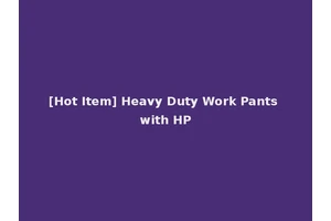 [Hot Item] Heavy Duty Work Pants with HP