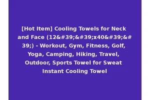 [Hot Item] Cooling Towels for Neck and Face (12''x40'') - Workout, Gym, Fitness, Golf, Yoga, Camping, Hiking, Travel, Outdoor, Sports Towel for Sweat Instant Cooling Towel
