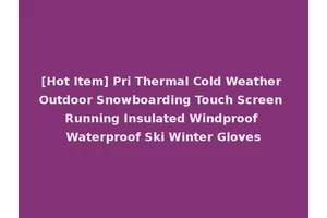 [Hot Item] Pri Thermal Cold Weather Outdoor Snowboarding Touch Screen Running Insulated Windproof Waterproof Ski Winter Gloves