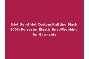 [Hot Item] Hot Custom Knitting Black 100% Polyester Elastic Bnad/Webbing for Garments