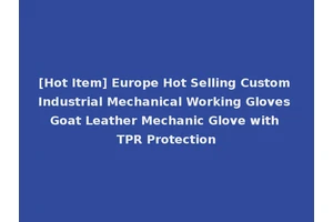 [Hot Item] Europe Hot Selling Custom Industrial Mechanical Working Gloves Goat Leather Mechanic Glove with TPR Protection