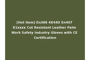 [Hot Item] En388 4X44D En407 X1xxxx Cut Resistant Leather Palm Work Safety Industry Gloves with CE Certification