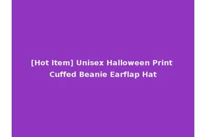 [Hot Item] Unisex Halloween Print Cuffed Beanie Earflap Hat