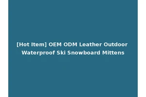 [Hot Item] OEM ODM Leather Outdoor Waterproof Ski Snowboard Mittens