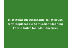 [Hot Item] Dh Disposable Toilet Brush with Replaceable Self Lotion Cleaning Fabric Toilet Tool Manufacturer
