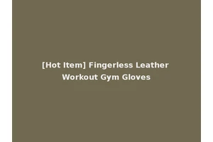 [Hot Item] Fingerless Leather Workout Gym Gloves