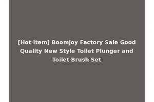 [Hot Item] Boomjoy Factory Sale Good Quality New Style Toilet Plunger and Toilet Brush Set
