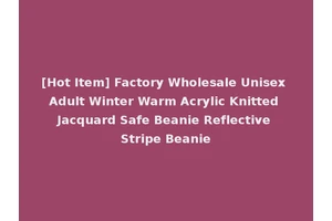 [Hot Item] Factory Wholesale Unisex Adult Winter Warm Acrylic Knitted Jacquard Safe Beanie Reflective Stripe Beanie