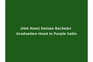 [Hot Item] Deluxe Bachelor Graduation Hood in Purple Satin