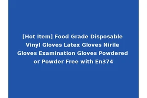 [Hot Item] Food Grade Disposable Vinyl Gloves Latex Gloves Nirile Gloves Examination Gloves Powdered or Powder Free with En374