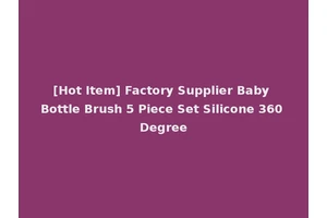 [Hot Item] Factory Supplier Baby Bottle Brush 5 Piece Set Silicone 360 Degree