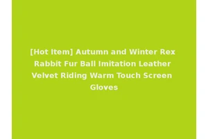 [Hot Item] Autumn and Winter Rex Rabbit Fur Ball Imitation Leather Velvet Riding Warm Touch Screen Gloves
