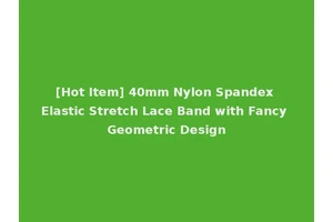 [Hot Item] 40mm Nylon Spandex Elastic Stretch Lace Band with Fancy Geometric Design