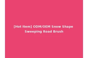 [Hot Item] ODM/OEM Snow Shape Sweeping Road Brush