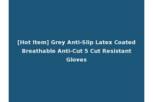 [Hot Item] Grey Anti-Slip Latex Coated Breathable Anti-Cut 5 Cut Resistant Gloves