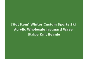 [Hot Item] Winter Custom Sports Ski Acrylic Wholesale Jacquard Wave Stripe Knit Beanie