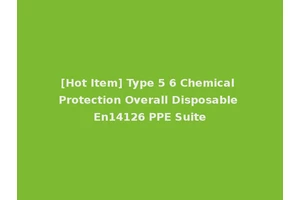 [Hot Item] Type 5 6 Chemical Protection Overall Disposable En14126 PPE Suite