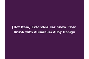 [Hot Item] Extended Car Snow Plow Brush with Aluminum Alloy Design