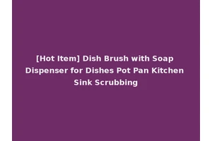 [Hot Item] Dish Brush with Soap Dispenser for Dishes Pot Pan Kitchen Sink Scrubbing