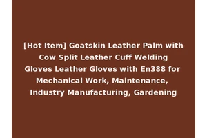 [Hot Item] Goatskin Leather Palm with Cow Split Leather Cuff Welding Gloves Leather Gloves with En388 for Mechanical Work, Maintenance, Industry Manufacturing, Gardening