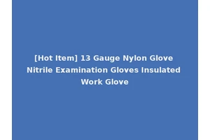[Hot Item] 13 Gauge Nylon Glove Nitrile Examination Gloves Insulated Work Glove