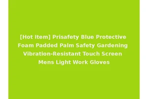 [Hot Item] Prisafety Blue Protective Foam Padded Palm Safety Gardening Vibration-Resistant Touch Screen Mens Light Work Gloves