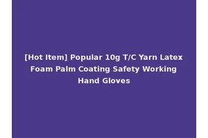 [Hot Item] Popular 10g T/C Yarn Latex Foam Palm Coating Safety Working Hand Gloves