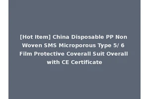 [Hot Item] China Disposable PP Non Woven SMS Microporous Type 5/ 6 Film Protective Coverall Suit Overall with CE Certificate