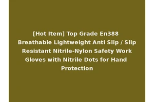 [Hot Item] Top Grade En388 Breathable Lightweight Anti Slip / Slip Resistant Nitrile-Nylon Safety Work Gloves with Nitrile Dots for Hand Protection