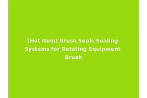 [Hot Item] Brush Seals Sealing Systems for Rotating Equipment Brush