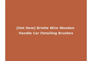 [Hot Item] Bristle Wire Wooden Handle Car Detailing Brushes