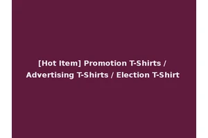 [Hot Item] Promotion T-Shirts / Advertising T-Shirts / Election T-Shirt