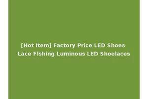 [Hot Item] Factory Price LED Shoes Lace Flshing Luminous LED Shoelaces