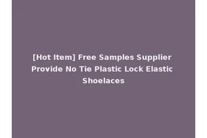 [Hot Item] Free Samples Supplier Provide No Tie Plastic Lock Elastic Shoelaces
