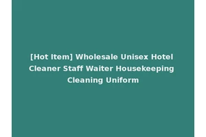 [Hot Item] Wholesale Unisex Hotel Cleaner Staff Waiter Housekeeping Cleaning Uniform