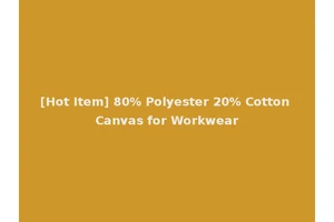 [Hot Item] 80% Polyester 20% Cotton Canvas for Workwear