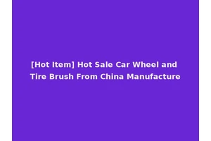 [Hot Item] Hot Sale Car Wheel and Tire Brush From China Manufacture