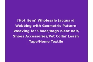 [Hot Item] Wholesale Jacquard Webbing with Geometric Pattern Weaving for Shoes/Bags /Seat Belt/Shoes Accessories/Pet Collar Leash Tape/Home Textile