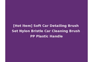[Hot Item] Soft Car Detailing Brush Set Nylon Bristle Car Cleaning Brush PP Plastic Handle