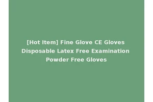 [Hot Item] Fine Glove CE Gloves Disposable Latex Free Examination Powder Free Gloves