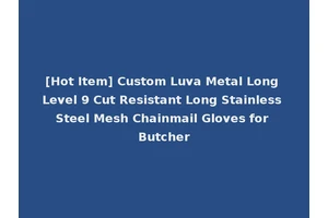 [Hot Item] Custom Luva Metal Long Level 9 Cut Resistant Long Stainless Steel Mesh Chainmail Gloves for Butcher