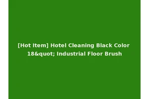 [Hot Item] Hotel Cleaning Black Color 18" Industrial Floor Brush