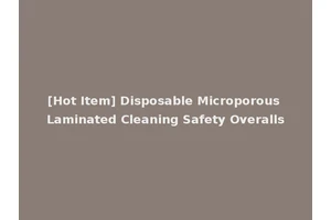 [Hot Item] Disposable Microporous Laminated Cleaning Safety Overalls