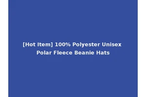 [Hot Item] 100% Polyester Unisex Polar Fleece Beanie Hats