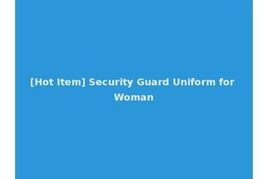 [Hot Item] Security Guard Uniform for Woman
