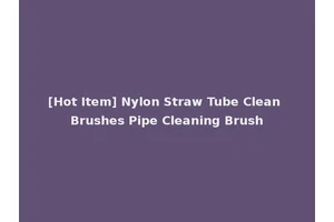[Hot Item] Nylon Straw Tube Clean Brushes Pipe Cleaning Brush