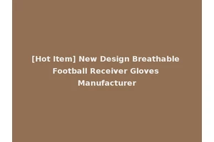 [Hot Item] New Design Breathable Football Receiver Gloves Manufacturer