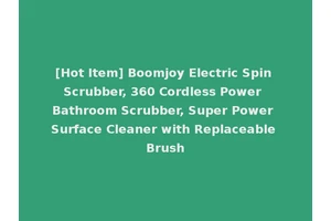 [Hot Item] Boomjoy Electric Spin Scrubber, 360 Cordless Power Bathroom Scrubber, Super Power Surface Cleaner with Replaceable Brush